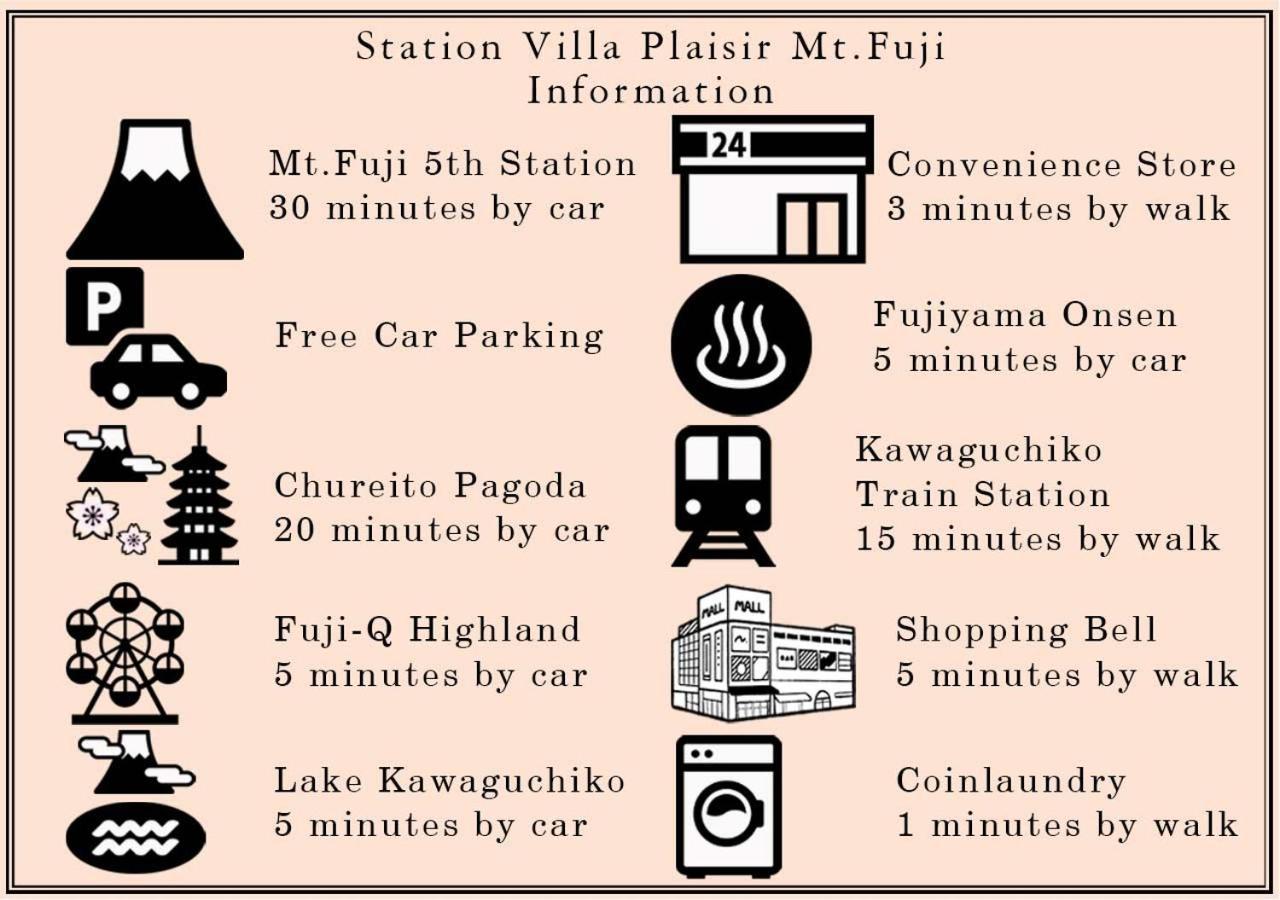 Station Villa Plaisir Mt. Fuji Fujikawaguchiko Exterior foto